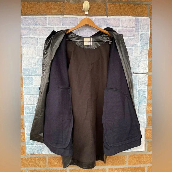 PRET POUR PARTIR WOOL WATERPROOF FABRIC MIX NYMPHEA COAT SIZE 38 /8 - Picture 11 of 13